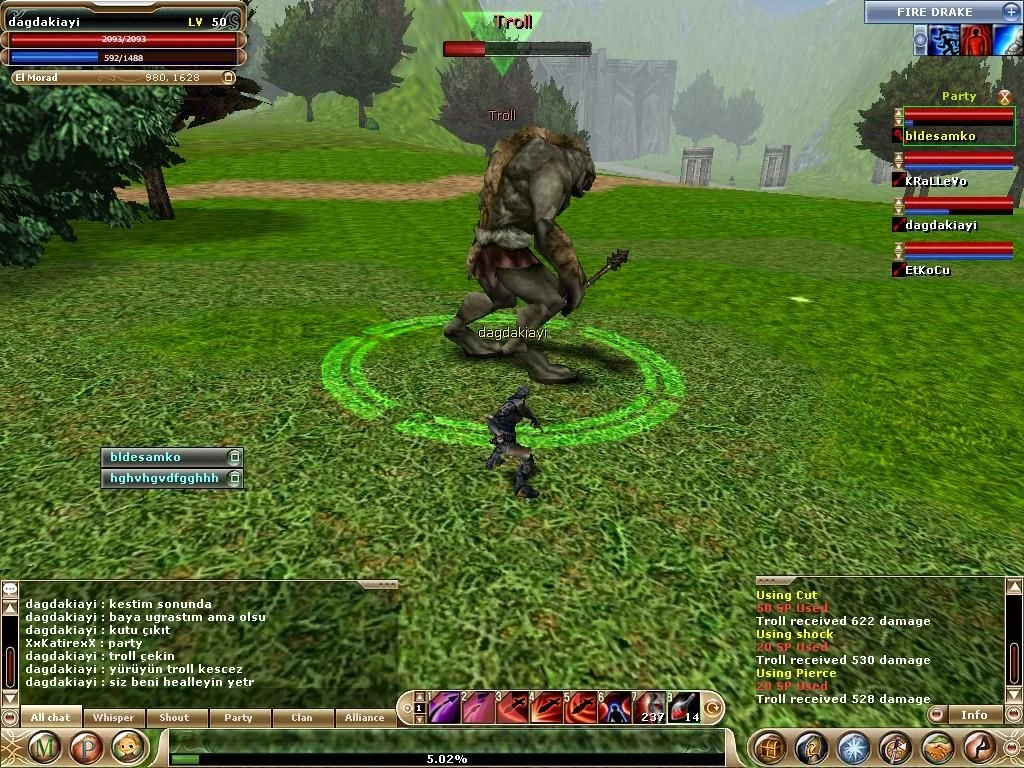 Klasik Knight Online Troll savaşı referansı